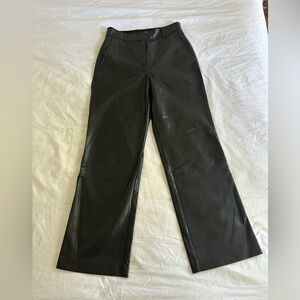 Babaton Black Faux Leather Trousers